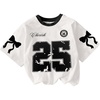 image:imageRoseSeek Girls Y2K Letter Bow Graphic Tee Shirt Crewneck Short Sleeve Cute Going Out TopsBlack and White
