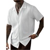image:imageRoseSeek Mens Button Down Shirts Short Sleeve Textured Summer Beach Vacation Shirts Casual TopsWhite