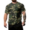 image:imageRoseSeek Mens Camouflage T Shirts Short Sleeve Crew Neck Camo Summer Tee Tops Hunting Outdoor ClothesArmy Green