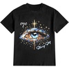 image:imageRoseSeek Mens Cartoon Graphic Tees Crew Neck Sleeve T Shirts Baggy Drop Shoulder Summer Tops StreetwearBlack and Blue