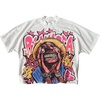 image:imageRoseSeek Mens Cartoon Graphic Tees Crew Neck Sleeve T Shirts Baggy Drop Shoulder Summer Tops StreetwearWhite