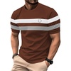 image:imageRoseSeek Mens Color Block Short Sleeve Tee Shirts Casual Crewneck T Shirt Trendy Summer TopsBrown