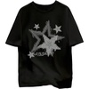 image:imageRoseSeek Mens Geometric Star Graphic Tees Short Sleeve Crew Neck T Shirts Loose Fit TShirtsBlack