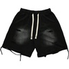 image:imageRoseSeek Mens Glitter Rhinestone Sparkle Shorts Ripped Drawstring Waist Wide Leg Rave Shorts with PocketsPure Black