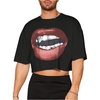 image:imageRoseSeek Mens Graphic Tees Short Sleeve Crew Neck Drop Shoulder Cropped T Shirt Summer Funny Tee ShirtsRed