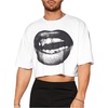image:imageRoseSeek Mens Graphic Tees Short Sleeve Crew Neck Drop Shoulder Cropped T Shirt Summer Funny Tee ShirtsWhite