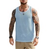 image:imageRoseSeek Mens Hollow Out Knit Tank Tops Crew Neck Sleeveless Tops Sports Streetwear Summer OutfitsBlue