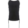 image:imageRoseSeek Mens Lace Up Tie Side Party Club Tank Top Sleeveless Fitted Summer Crop Tops Going Out UndershirtsBlack