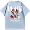 image:imageRoseSeek Mens Oversized T Shirt Short Sleeve Crew Neck Graphic Tees Drop Shoulder Summer Tops StreetwearDusty Blue