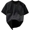 image:imageRoseSeek Mens Rhinestone T Shirts Glitter Crewneck Short Sleeve Casual Summer Tops Tee ShirtBlack