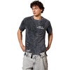 image:imageRoseSeek Mens Ripped Distressed Graphic Tees Short Sleeve Crew Neck Letter T Shirts Washed StreetwearBlack