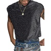 image:imageRoseSeek Mens Sequin Tank Top Glitter Crew Neck Sleeveless Tops Party Club Vest Rave Outfits StreetwearBlack