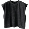 image:imageRoseSeek Mens Summer Washed Tank Tops Sleeveless Shirts Crewneck Cap Sleeve Crop Top Vintage Muscle T ShirtsBlack