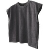 image:imageRoseSeek Mens Summer Washed Tank Tops Sleeveless Shirts Crewneck Cap Sleeve Crop Top Vintage Muscle T ShirtsDark Deep Grey