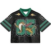 image:imageRoseSeek Mens Y2K Mesh Jersey Shirts V Neck Half Sleeve Number Graphic Tees Color Block Sport T ShirtGreen Black