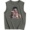 image:imageRoseSeek Retro Graphic Tank Top for Men Crew Neck Summer Sleeveless Tops Hippop StreetwearLight Grey