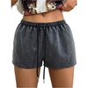 image:imageRoseSeek Womens Drawstring Waist Summer Mini Shorts Low Rise Gym Athletic Shorts StreetwearBlack