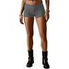 image:imageRoseSeek Womens Low Rise Booty Shorts Elastic Waist Skinny Y2K Mini Shorts Hot Pants StreetwearDark Grey
