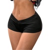 image:imageRoseSeek Womens Low Rise Mini Shorts Going Out Crossover V Waist Skinny Summer Booty Micro ShortsBlack