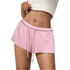 image:imageRoseSeek Womens Low Rise SweatShorts Elastic Drawstring Waist Sweat Shorts Summer Running Lounge Mini ShortsLight Pink