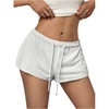 image:imageRoseSeek Womens Low Rise SweatShorts Elastic Drawstring Waist Sweat Shorts Summer Running Lounge Mini ShortsWhite