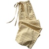 image:imageRoseSeek Womens Polka Dots Wide Leg Pants Drawstring High Waisted Baggy Pants Casual TrousersYellow
