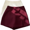 image:imageRoseSeek Womens Slit Front A Line Skorts High Waisted Mini Shorts Dressy Casual Shorts Summer OutfitsBurgundy