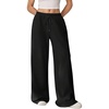 image:imageRoseSeek Womens Tall Baggy Sweatpants Drawstring Wide Leg Sweatpants Loose Casual Sweat Pants TrousersSolid Black