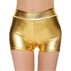 image:imageRoseSeek Womens Y2K Metallic Skinny Bodycon Shorts High Waisted Rave Party Booty ShortsGold