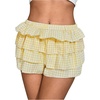 image:imageRoseSeek Womens Y2K Plaid Shorts Drop Waist Tiered Layer Mini Shorts Gingham Ruffle BottomsLight Yellow