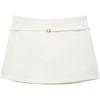 image:imageRoseSeek Womens Zip Up Skort Low Rise Mini Skirt A Line Belted Going Out ShortsBeige White