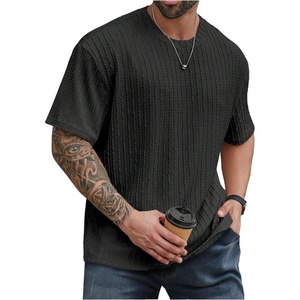 image:imageMens Big and Tall Shirts Textured Knit Tshirt Shirts Casual Summer Tops TrendyBlack