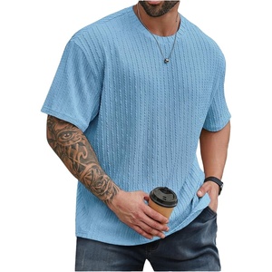 image:imageMens Big and Tall Shirts Textured Knit Tshirt Shirts Casual Summer Tops TrendyBright Blue