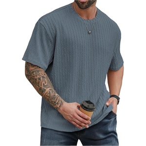 image:imageMens Big and Tall Shirts Textured Knit Tshirt Shirts Casual Summer Tops TrendyDusty Blue
