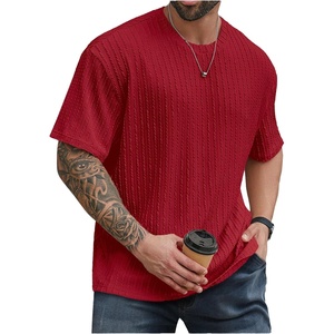 image:imageMens Big and Tall Shirts Textured Knit Tshirt Shirts Casual Summer Tops TrendyRed