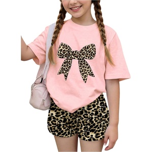 image:imageRoseSeek Girls 2 Piece Summer Outfits Short Sleeve Camo T Shirt and Mini Shorts Clothing Set TracksuitPink