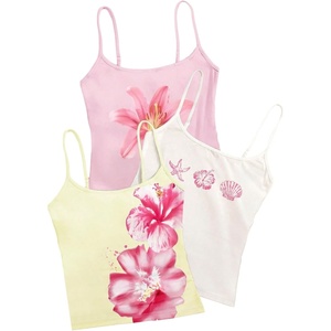 image:imageRoseSeek Girls 3 Packs Cheetah Leopard Floral Tank Top Spaghetti Strap Fitted Summer Cute Camisole TopsPink Yellow White