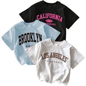 image:imageRoseSeek Girls 3 Packs T Shirts Set Letter Graphic Tees Short Sleeve Crew Neck Summer Tee ShirtBlack Blue White