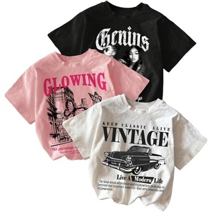 image:imageRoseSeek Girls 3 Packs T Shirts Set Letter Graphic Tees Short Sleeve Crew Neck Summer Tee ShirtBlack White Pink
