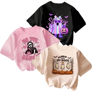 image:imageRoseSeek Girls 3 Packs T Shirts Set Letter Graphic Tees Short Sleeve Crew Neck Summer Tee ShirtPink Beige Black
