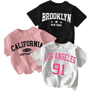 image:imageRoseSeek Girls 3 Packs T Shirts Set Letter Graphic Tees Short Sleeve Crew Neck Summer Tee ShirtPink Multicolor
