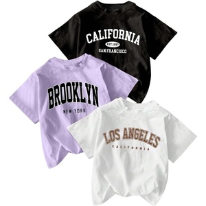 image:imageRoseSeek Girls 3 Packs T Shirts Set Letter Graphic Tees Short Sleeve Crew Neck Summer Tee ShirtPurple Multicolor
