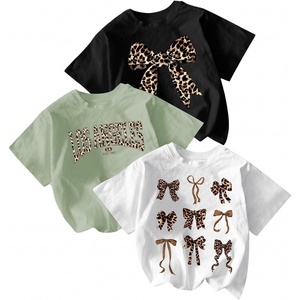 image:imageRoseSeek Girls 3 Packs T Shirts Set Letter Graphic Tees Short Sleeve Crew Neck Summer Tee ShirtWhite Green Black