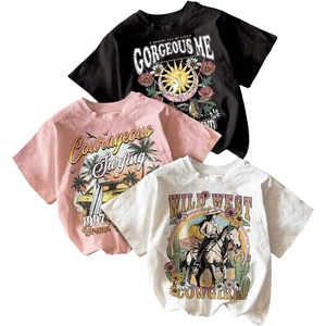 image:imageRoseSeek Girls 3 Packs T Shirts Set Letter Graphic Tees Short Sleeve Crew Neck Summer Tee ShirtWhite Pink Black