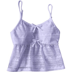 image:imageRoseSeek Girls Boho Bowknot Hollow Out Camisole Tops Spaghetti Strap V Neck Babydoll Crop TopLight Mauve Purple