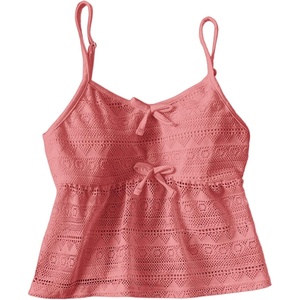 image:imageRoseSeek Girls Boho Bowknot Hollow Out Camisole Tops Spaghetti Strap V Neck Babydoll Crop TopWatermelon Pink