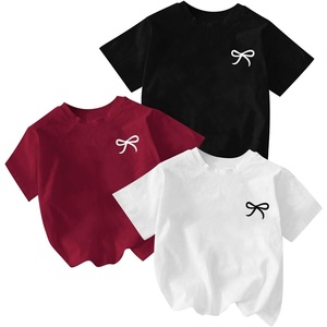 image:imageRoseSeek Girls Bow Cherry Graphic Tees Short Sleeve Crewneck Cute T Shirts Tops for Teens Summer TopsBlack White Red