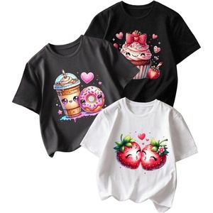 image:imageRoseSeek Girls Bow Cherry Graphic Tees Short Sleeve Crewneck Cute T Shirts Tops for Teens Summer TopsGrey Black White
