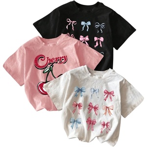 image:imageRoseSeek Girls Bow Cherry Graphic Tees Short Sleeve Crewneck Cute T Shirts Tops for Teens Summer TopsMulticolor