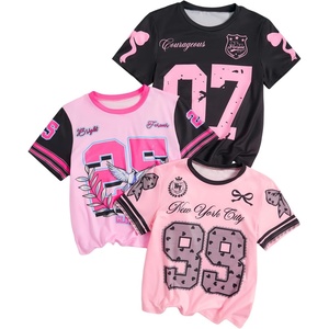image:imageRoseSeek Girls Bow Cherry Graphic Tees Short Sleeve Crewneck Cute T Shirts Tops for Teens Summer TopsNumber Pink and Black